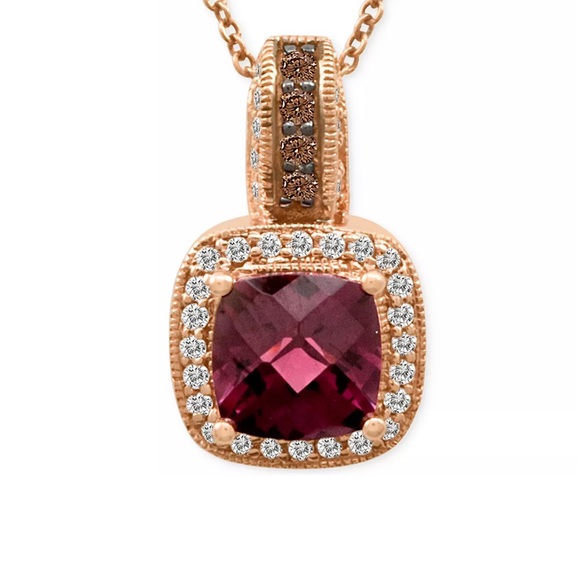 Levian Jewelry - Levian Rose Gold Raspberry Rhodolite Garnet matching ring and necklace